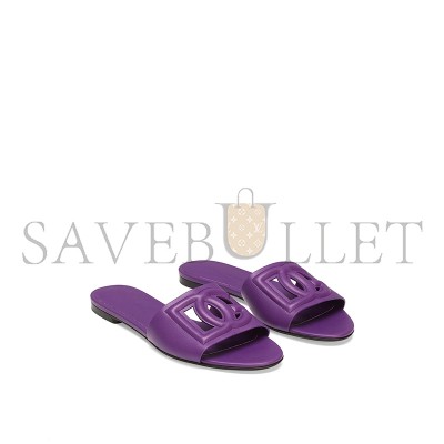 DOLCE GABBANA SLIDES IN CALFSKIN CQ0436AY3298H438 DOLCE GABBANA SLIDES IN CALFSKIN CQ0436AY3298H438